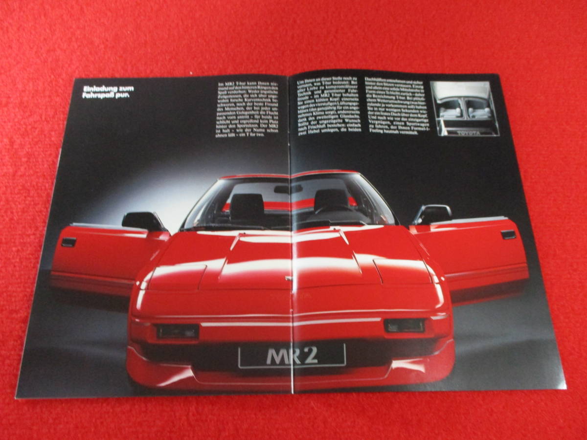 ●　TOYOTA　MR2　左H　1988　昭和63　ドイツ語　カタログ　●_画像3