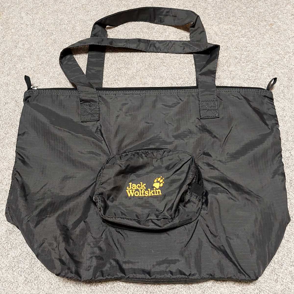 Jack Wolfskin[ подлинный товар ]poketabru эко-сумка большая сумка молния сумка стандартный товар Jack Wolfskin плечо большая сумка JWS