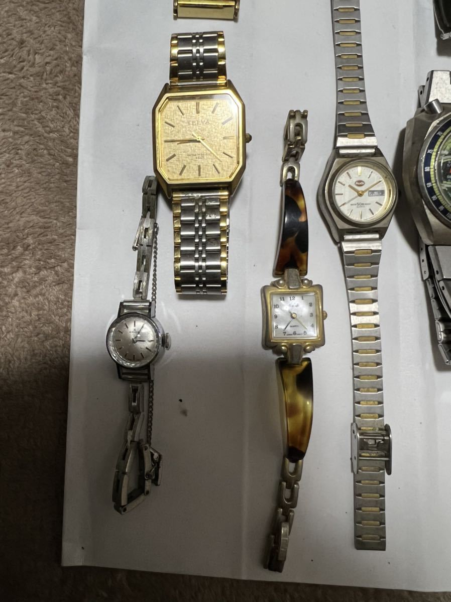 セイコ　カシオ　バーバリー等時計まとめ　合計23点SEIKO CASIO EDOX AKA TECHNOS VALENTINO ELGIN EMPORIO ARMANI Burberry