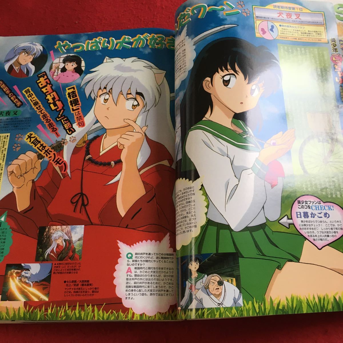 Y21-080 Animedia 11 month number 2000 year issue most . chronicle Inu Yasha Try zeno Sakura Taisen Love Hina H×H digimon One-piece anime Gakken 