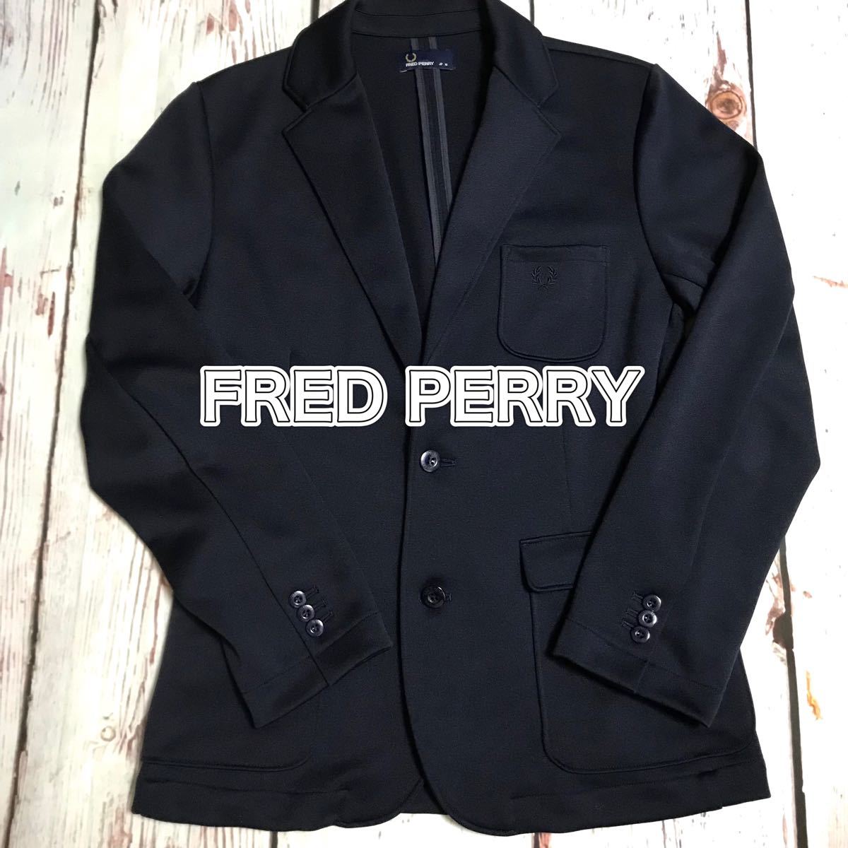 美品】FRED PERRY フレッドペリー テーラードジャケット ブラック