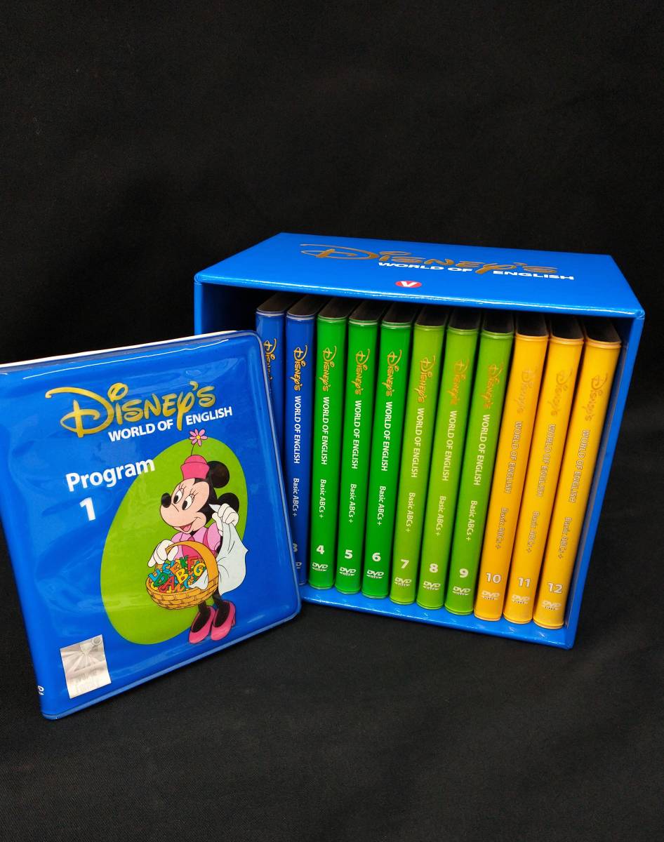 ジャンク Disney WORLD OF ENGLISH Basic ABCs + ディズニー ワールドファミリー ベーシック DVD 年式不明 英語 教材 知育_画像1