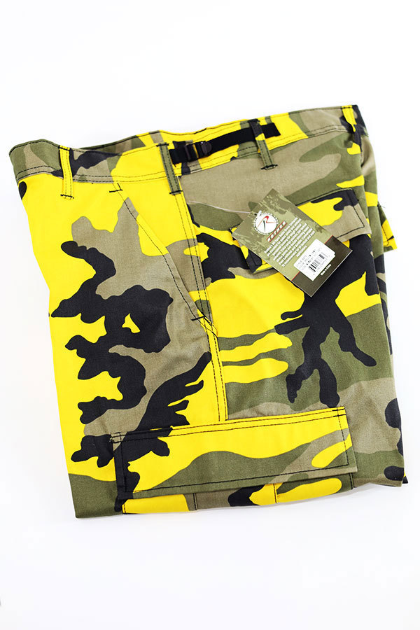 Dead Stock 00s ROTHCO Yellow Camo BDU Cargo Pants Size W31～ L32 古着