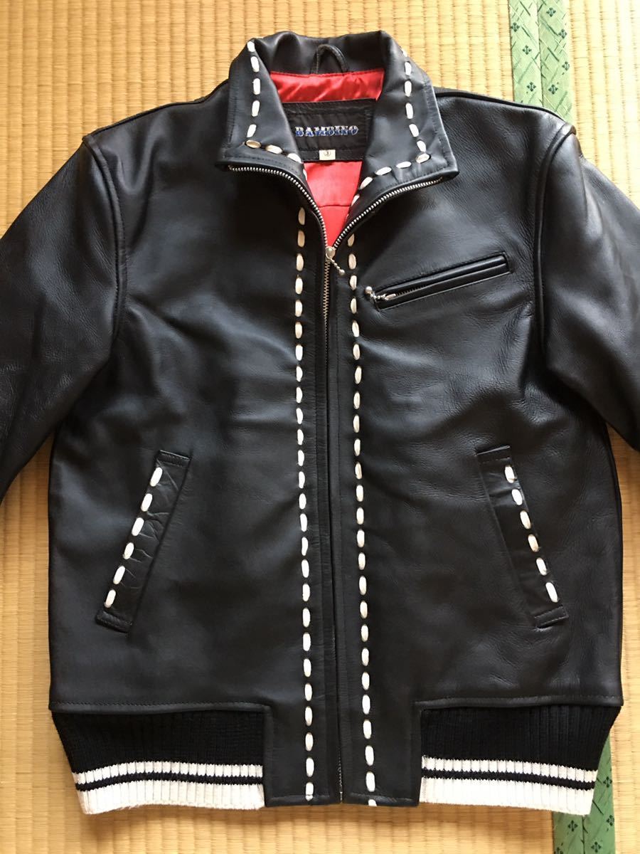 くすみ水色 バンビーノ イタリアンカラーLeather jacket | www
