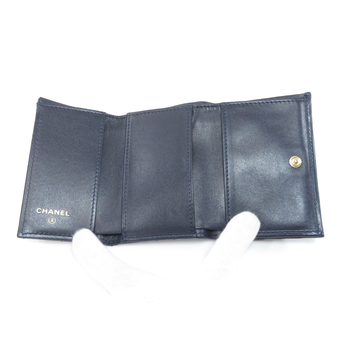 CHANEL シャネル ミニウォレット マトラッセ ゴールド金具 二つ折り