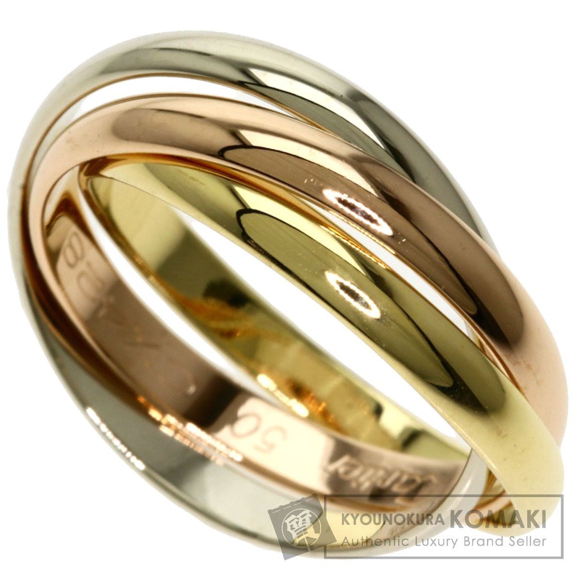 CARTIER カルティエ トリニティ #50 リング・指輪 K18イエローゴールド レディース 中古
