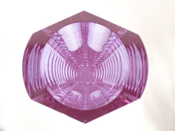 豊20CDZ/1A〇Moser モーゼル フラワーベース 薄紫色 花瓶 工芸ガラス〇_画像5