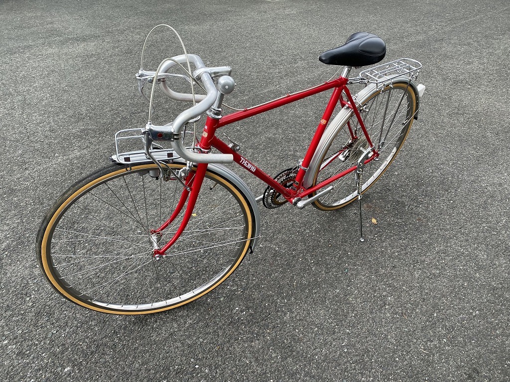 昭和レトロ　光自転車　クロモリブライト27　外装18段スポ―ツ車27型　赤系　Ｆ・S530ｍｍ_画像5