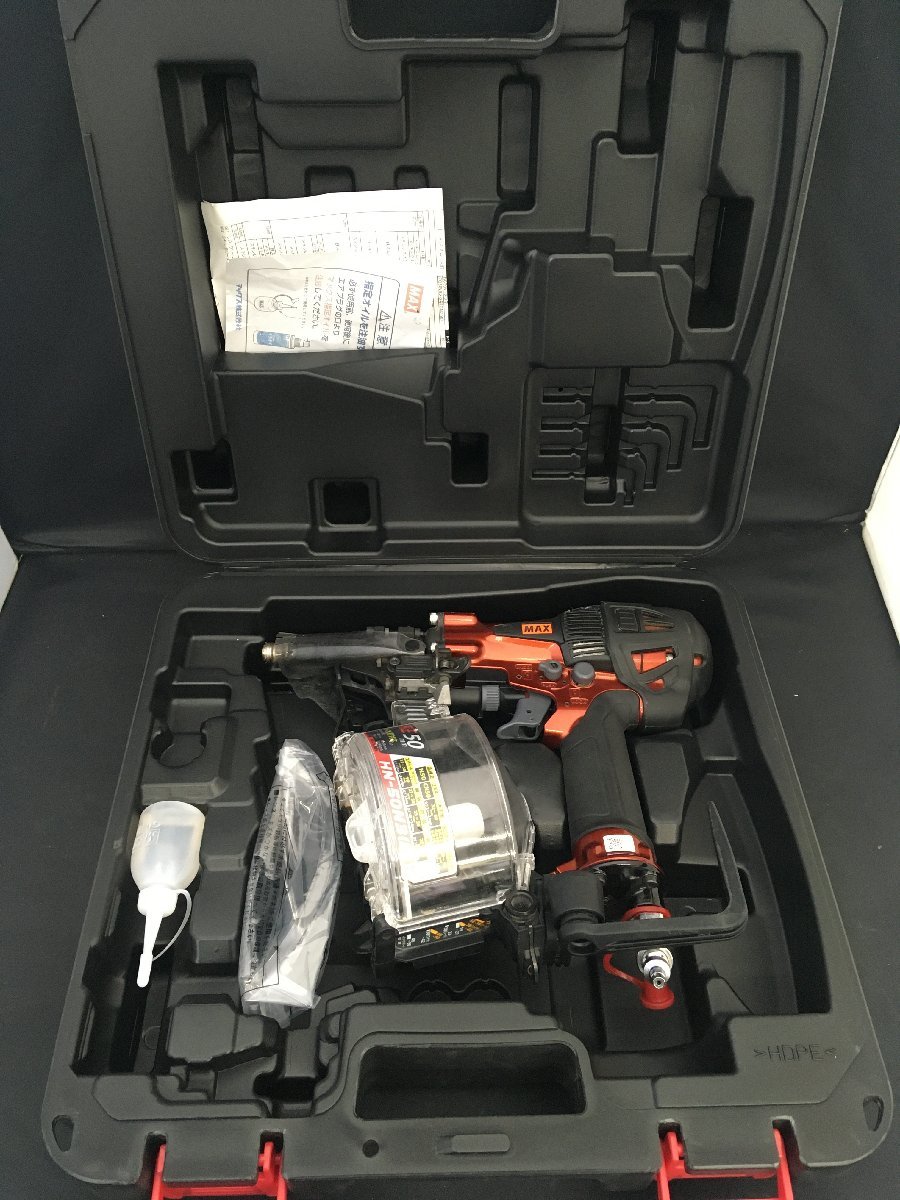 品】【使用感少なめ】☆MAX マックス釘打機 HN-50N3(D)-R スーパー