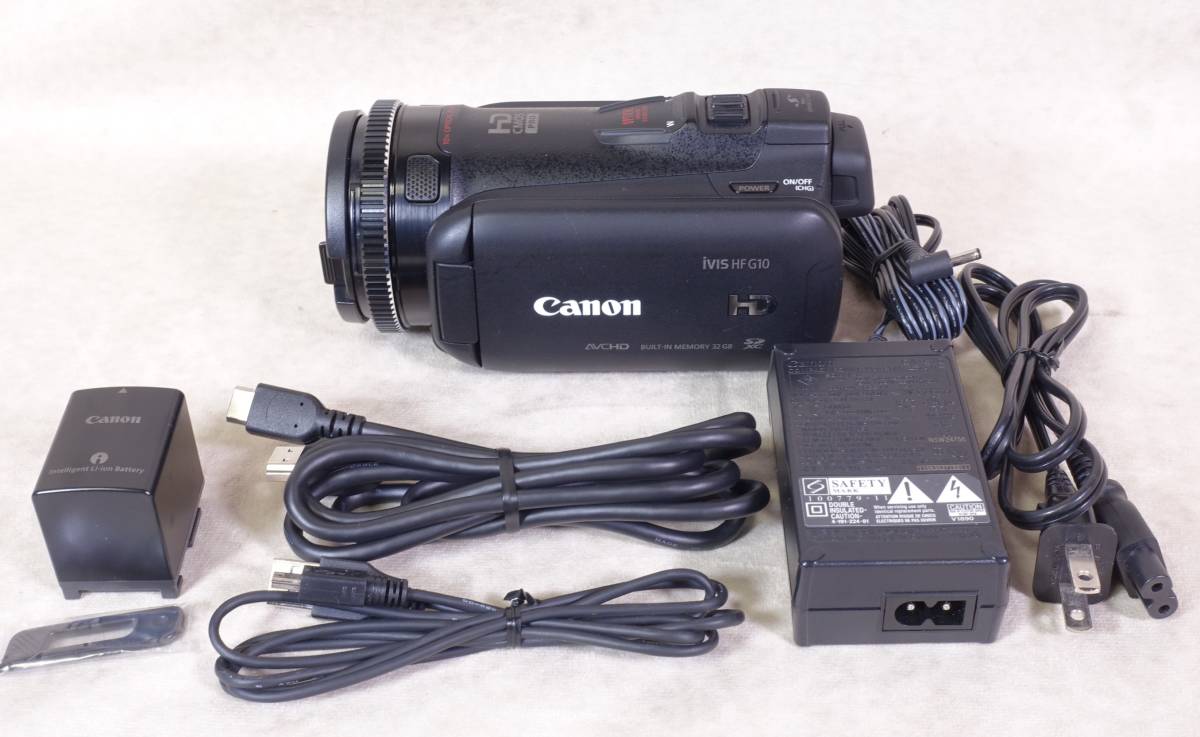 動作良好 状態キレイ】Canon デジタルビデオカメラ iVIS HF G10 光学10