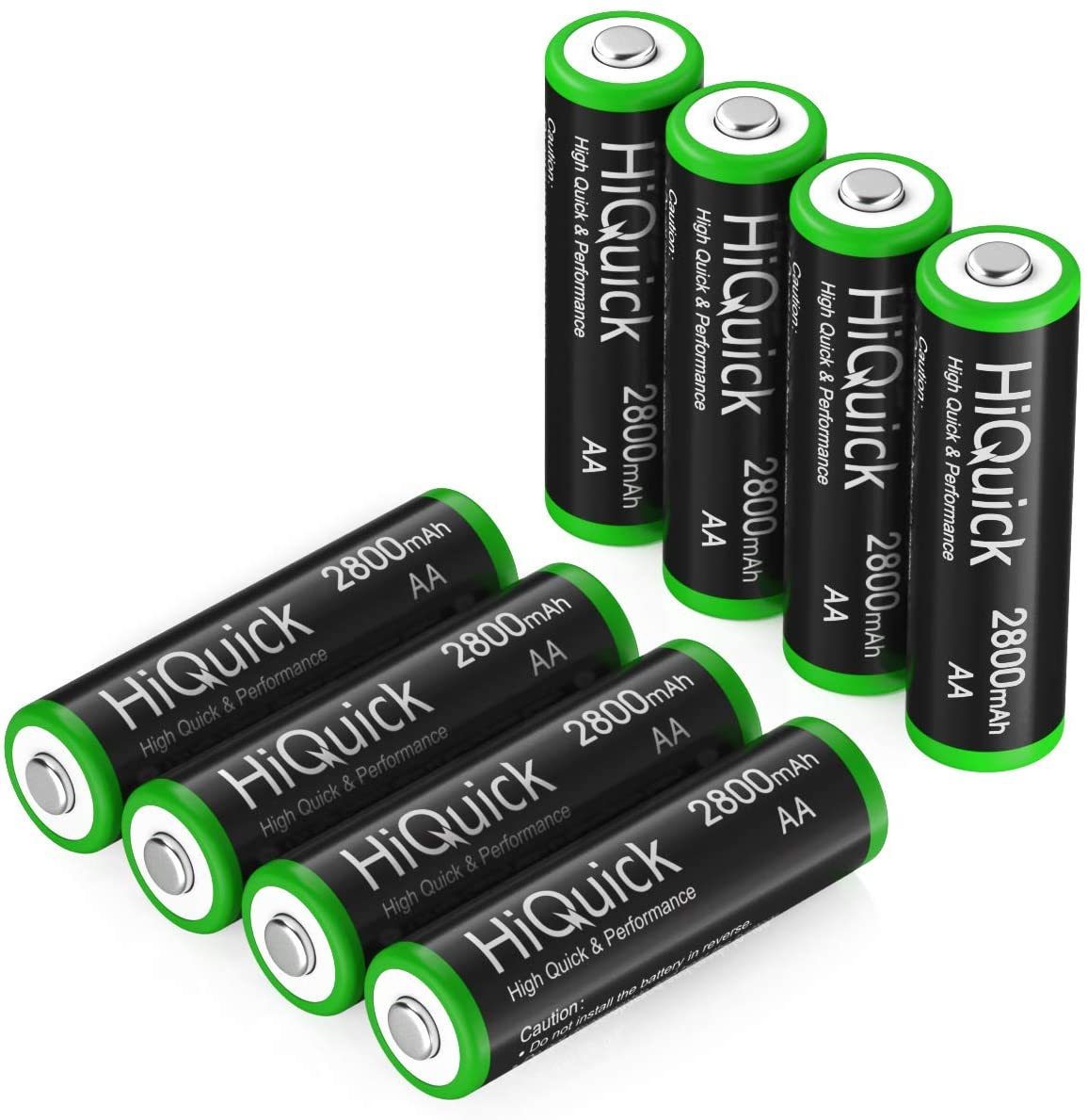 単4形 電池 単4 充電式 単4充電池 ニッケル水素電池1100mAh 8本入り ケース2個付き 約1200回使_画像1