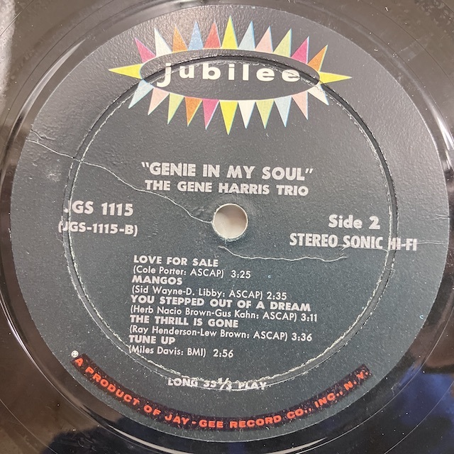 ●即決LP Gene Harris / Genie in my Soul 33150 米盤、マルチDg Mono _画像3
