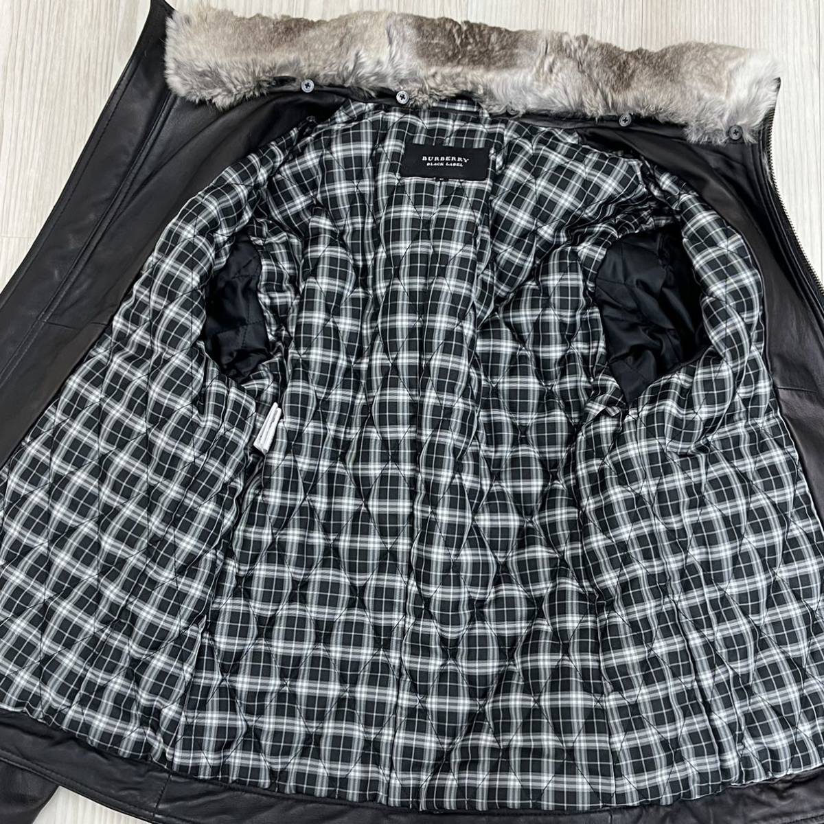 BURBERRY BLACK LABEL バーバリー ブラックレーベル 羊革 裏地 BURBERRY BLACK LABEL バーバリー ブラックレーベル 羊革 裏地