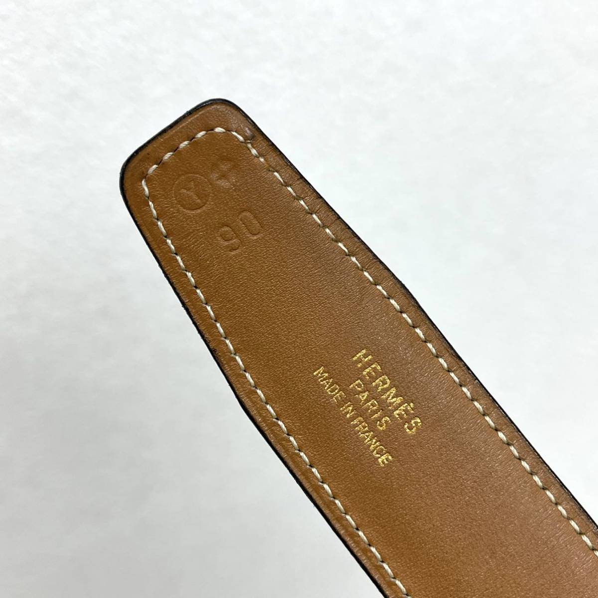 HERMES エルメス ○Y刻印 ゴールド Hバックル リバーシブル コン