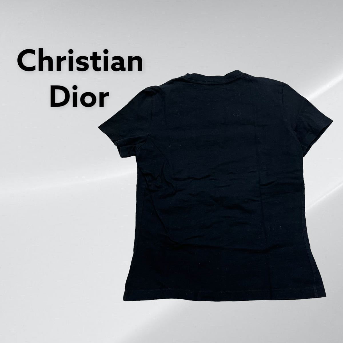 Christian Dior クリスチャン ディオール Vintage ヴィンテージ デニムプリント ロゴ コットン 半袖 Tシャツ レディース  3P16155024