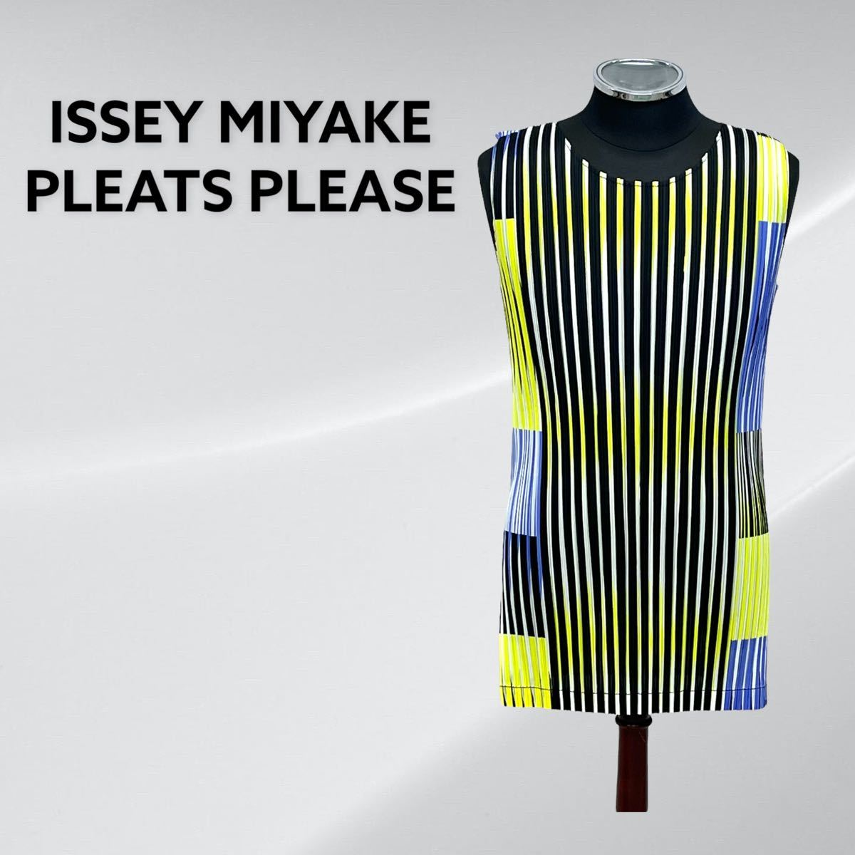 PLEATS PLEASE ISSEY MIYAKE プリーツプリーズ イッセイミヤケ ストライプ サイドスリット プリーツ チュニック カットソー PP63-JT736