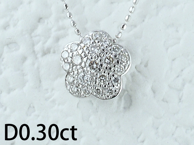 値段が安い ◆新品◆ K18WG ダイヤネックレス 三日月モチーフ 0.31ct ネックレス