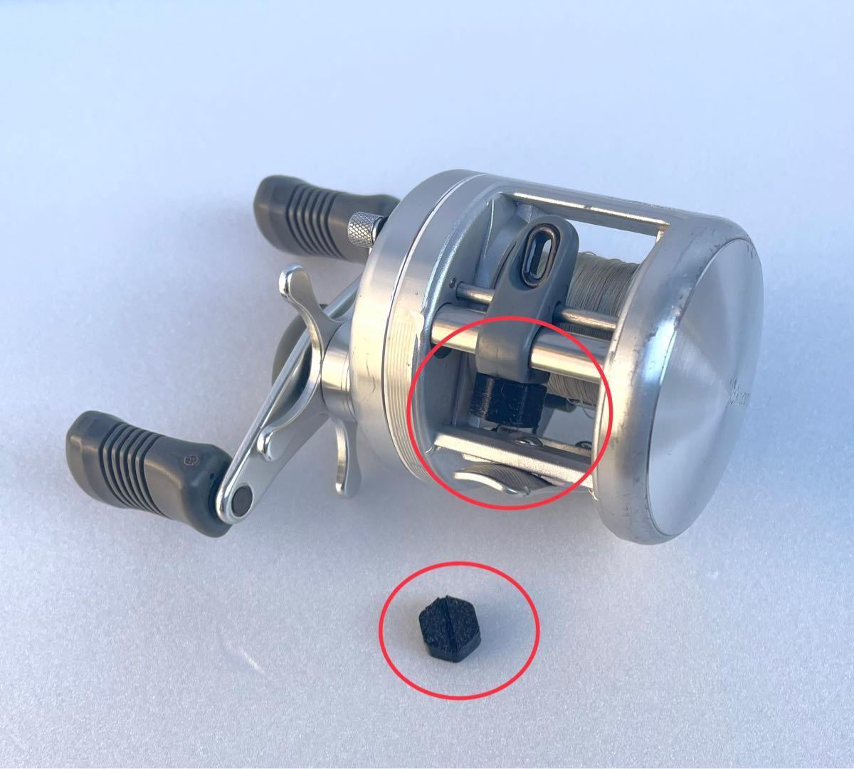 SHIMANO シマノ 92 カルカッタ レベルワインド受けのみ2個 黒 3D SHIMANO シマノ 92 カルカッタ レベルワインド受けのみ2個 黒 3D