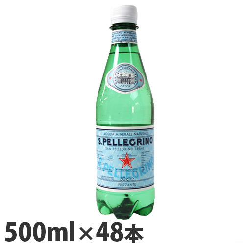 ●即決最安値挑戦サンペレグリノ(s.pellegrino)ペットボトル 炭酸水500mL×48本入 正規輸入品水（２ケースを１まとめに１ケース48本に）◆_画像1