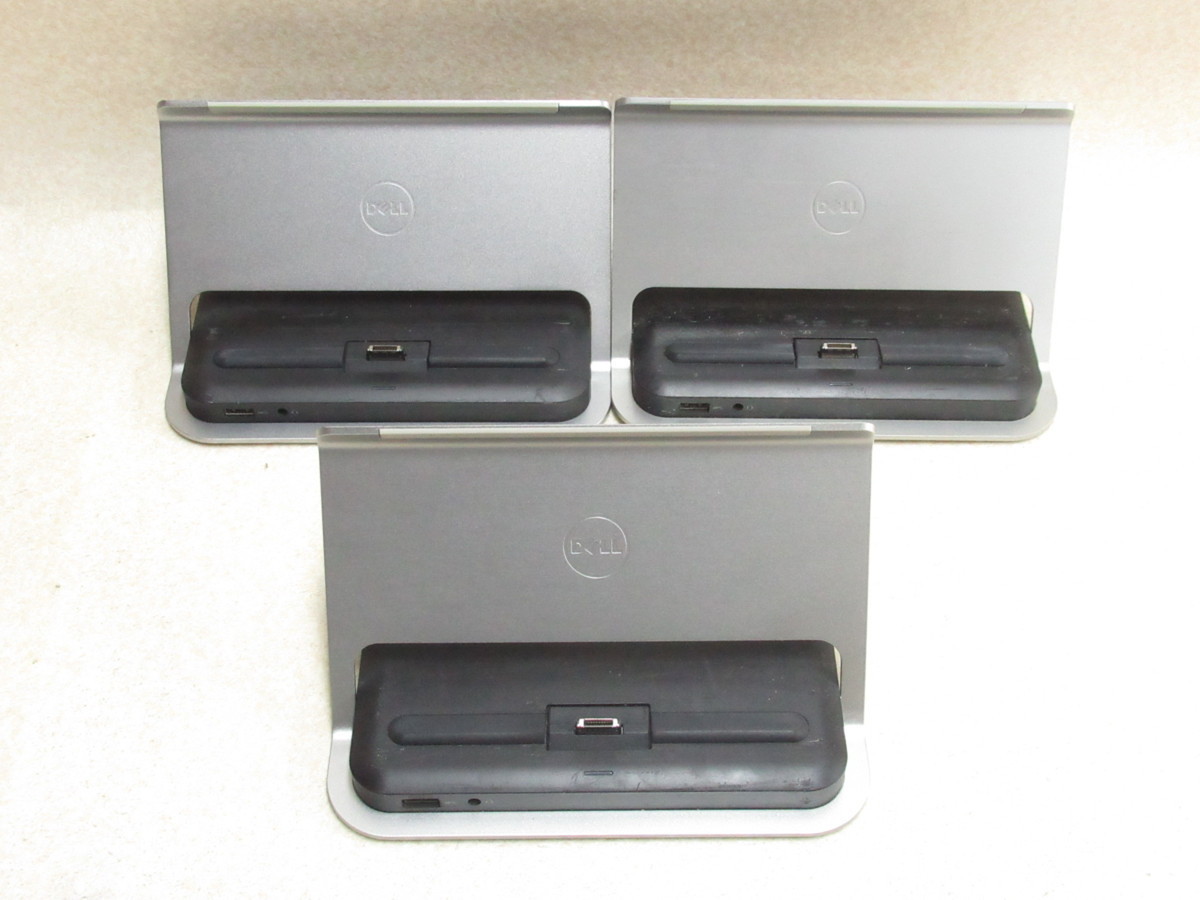 Ω XI2 3936 保証有 DELL デル Venue 11 PRO用 純正タブレットドッグ ドッキングステーション K10A / K10A001 シルバー 3台セット