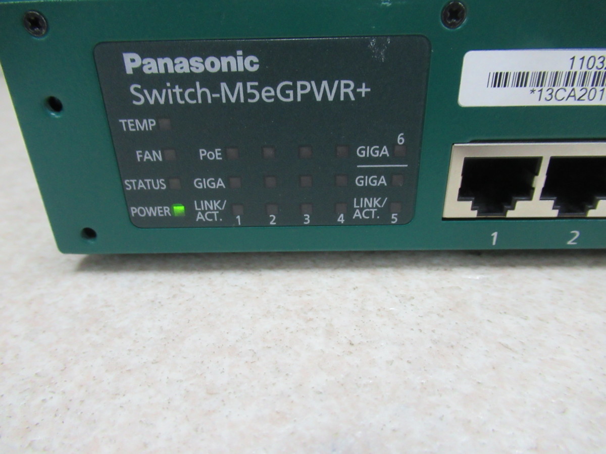 ▲Z1E 10355※ 保証有 Panasonic パナソニック PoE Plus給電スイッチングハブ Switch-M5eGPWR+PN28059・祝10000！取引突破！_画像3