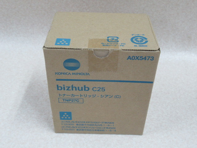 DT 035)未使用品 Konica Minolta コニカミノルタ トナーカートリッジ TNP27C bizhub C25 純正トナー