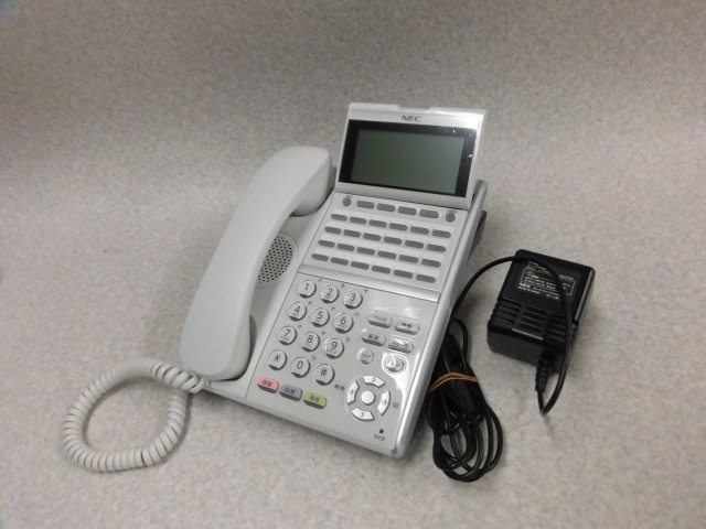 ZJ3*18642*[ new goods ]ITZ-24DG-2D(WH)TEL NEC 24 button IP telephone machine -[ used ] power supply adapter extra receipt issue possibility including in a package possible 