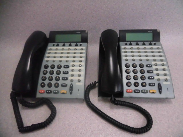 N 11459※・保証有 動作OK NEC SOLUTE300 Dterm75 DTP-32D-1D(BK) 電話機 2台 中古ビジネスホン 10000取引突破！