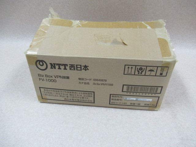 ZZJ1 5949♪ 保証有 美品 西17年製 NTT Biz BOX VPN装置「FV-1000」Biz Box VPN-FV1000・祝10000！取引突破！