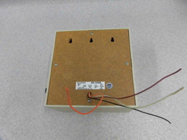 Ω ZN1 4360※保証有 BS-308B ノボル 無段階音量調節アッテネーター付きトランス内蔵ボックススピーカー　_画像3