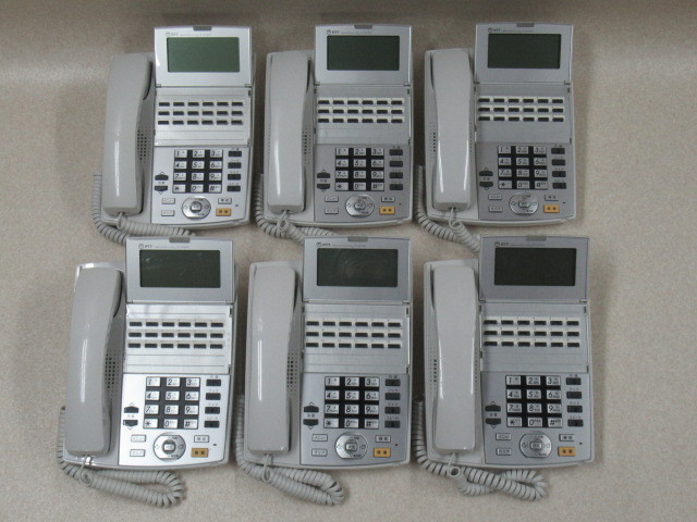 ZZ2 9741# 保証有 キレイめ【 NX-(18)STEL-(1)(W) 】（6台セット）西10年製 NTT 18ボタンスター標準電話機 領収書発行可能のサムネイル