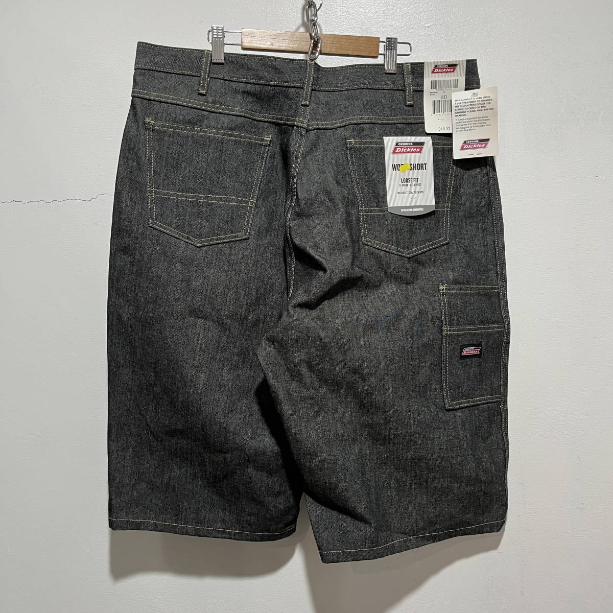 ☆送料無料☆タグ付き未使用品☆Dickies☆ディッキーズ☆デニムペインターショートパンツ☆W40☆ビッグサイズ☆E22_画像9