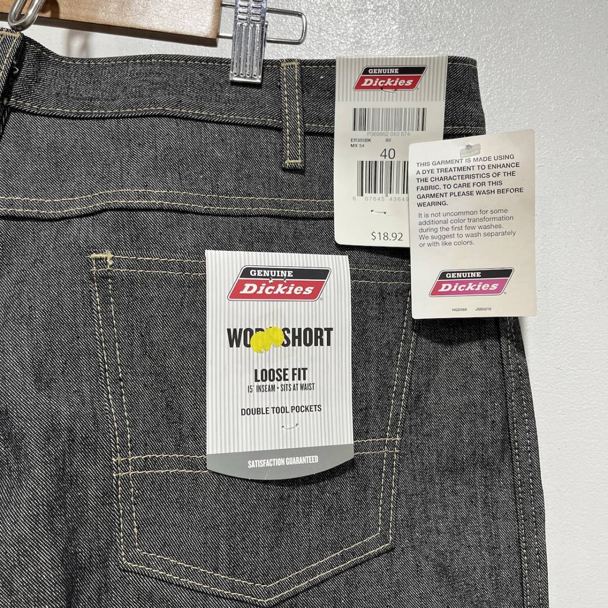 ☆送料無料☆タグ付き未使用品☆Dickies☆ディッキーズ☆デニムペインターショートパンツ☆W40☆ビッグサイズ☆E22_画像5