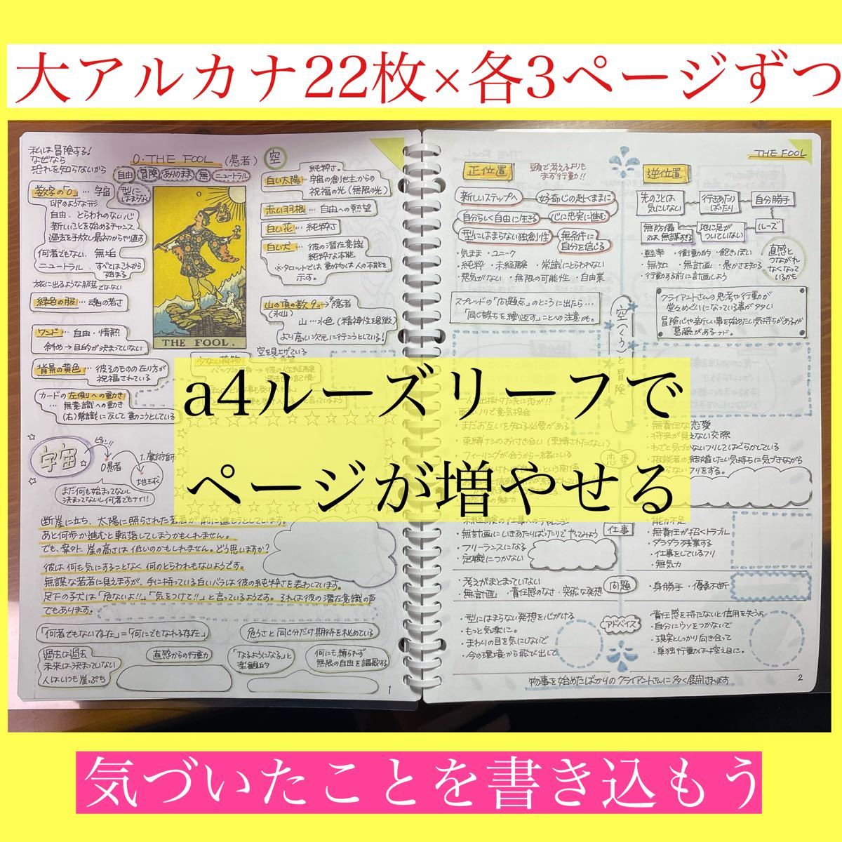 タロットジャーナル（書き込んで作る学習ノート） タロット 教材 解説