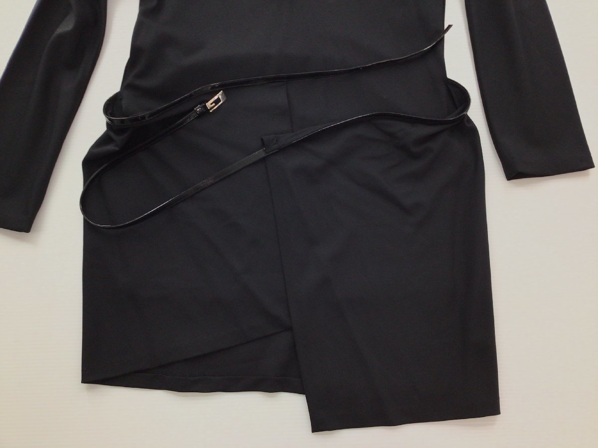 □GUCCI(グッチ) ワンピースドレス サイズ40 ブラック 毛