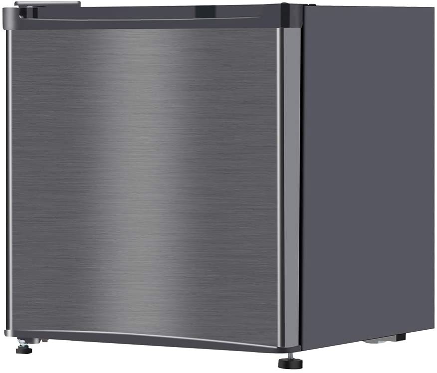 冷蔵庫 46L 小型 一人暮らし 1ドアミニ冷蔵庫 MAXZEN JR046ML01GM 右開き コンパクト ガンメタリック_画像2