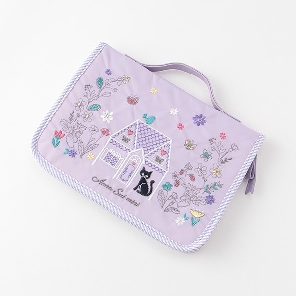 * Anna Sui Mini *do Lee mi-...... pocketbook case *....* passbook card multi case * cat * lavender * tag equipped *ANNASUImini*