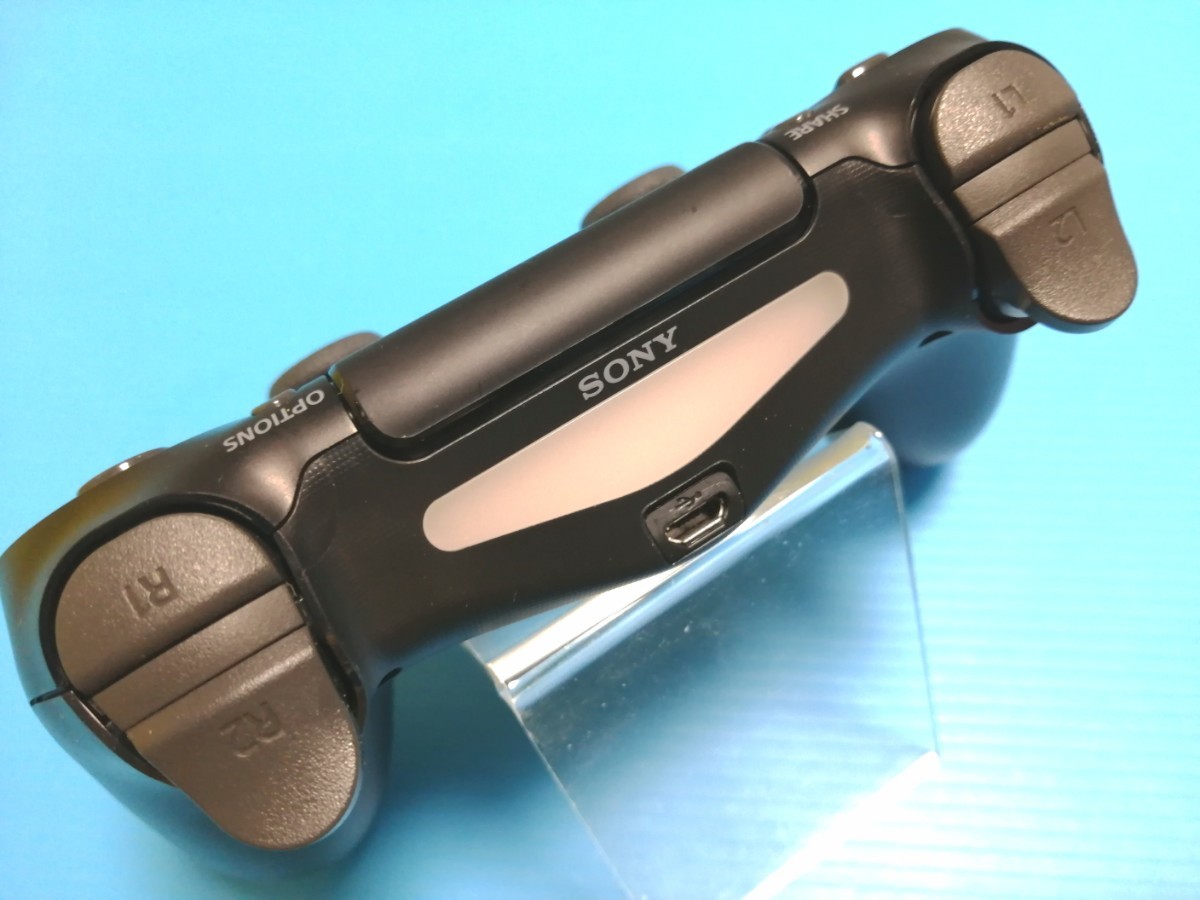 SONY　PS4純正コントローラー デュアルショック4 ジェットブラック　CUH-ZCT2J（後期型）部品新品交換整備済み　美品