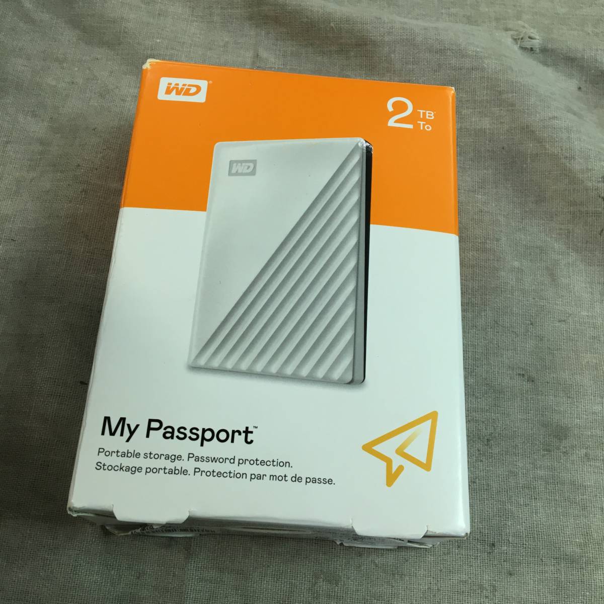 現状品 WD ポータブルHDD 2TB USB3.0 ホワイト My Passport 暗号化 