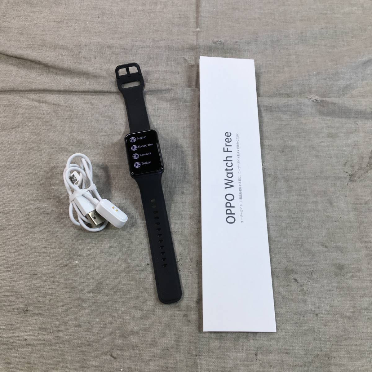  present condition goods OPPO Watch Free black sleeping monitor ring sleeping middle. . middle oxygen Revell .. measurement large have machine EL AMOLED waterproof OWWE201 BK