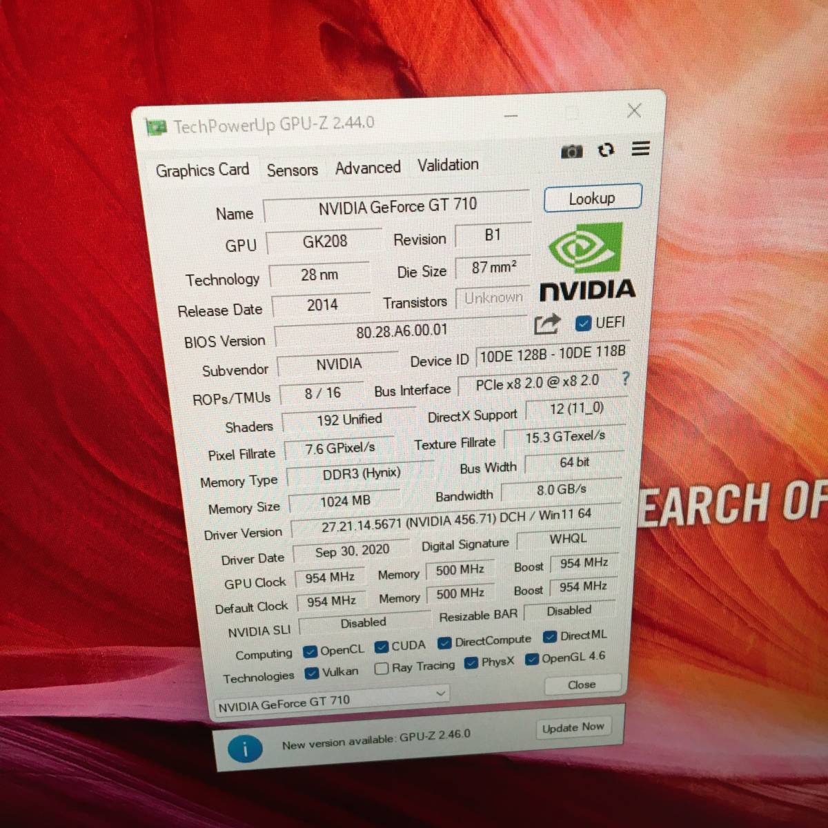 現状品　玄人志向 NVIDIA GeForce GT 710 搭載 グラフィックボード 1GB GF-GT710-E1GB/HS_画像10