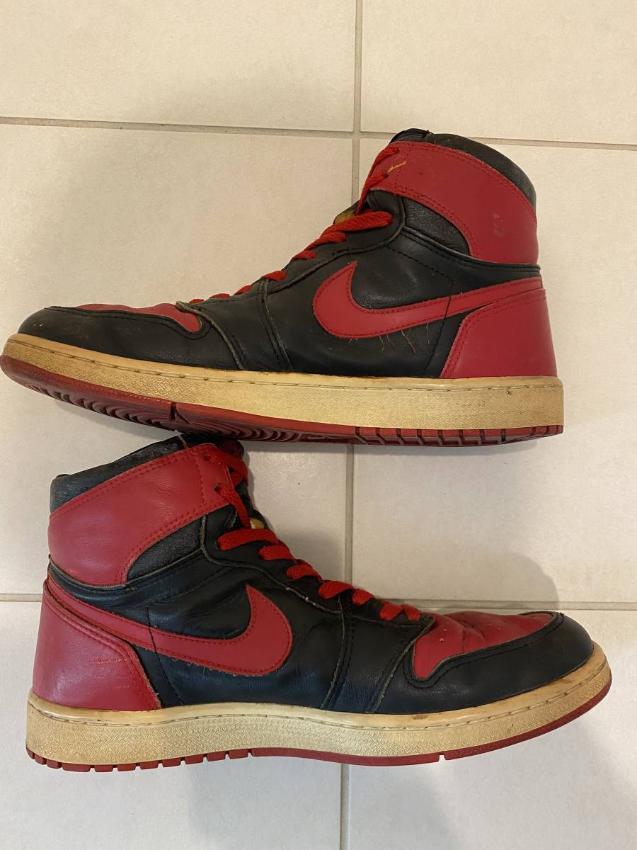 1985年製 NIKE AIR JORDAN1 オリジナル 赤黒 1985年製 ナイキ 1985年製 NIKE AIR JORDAN1 オリジナル 赤黒 1985年製 ナイキ