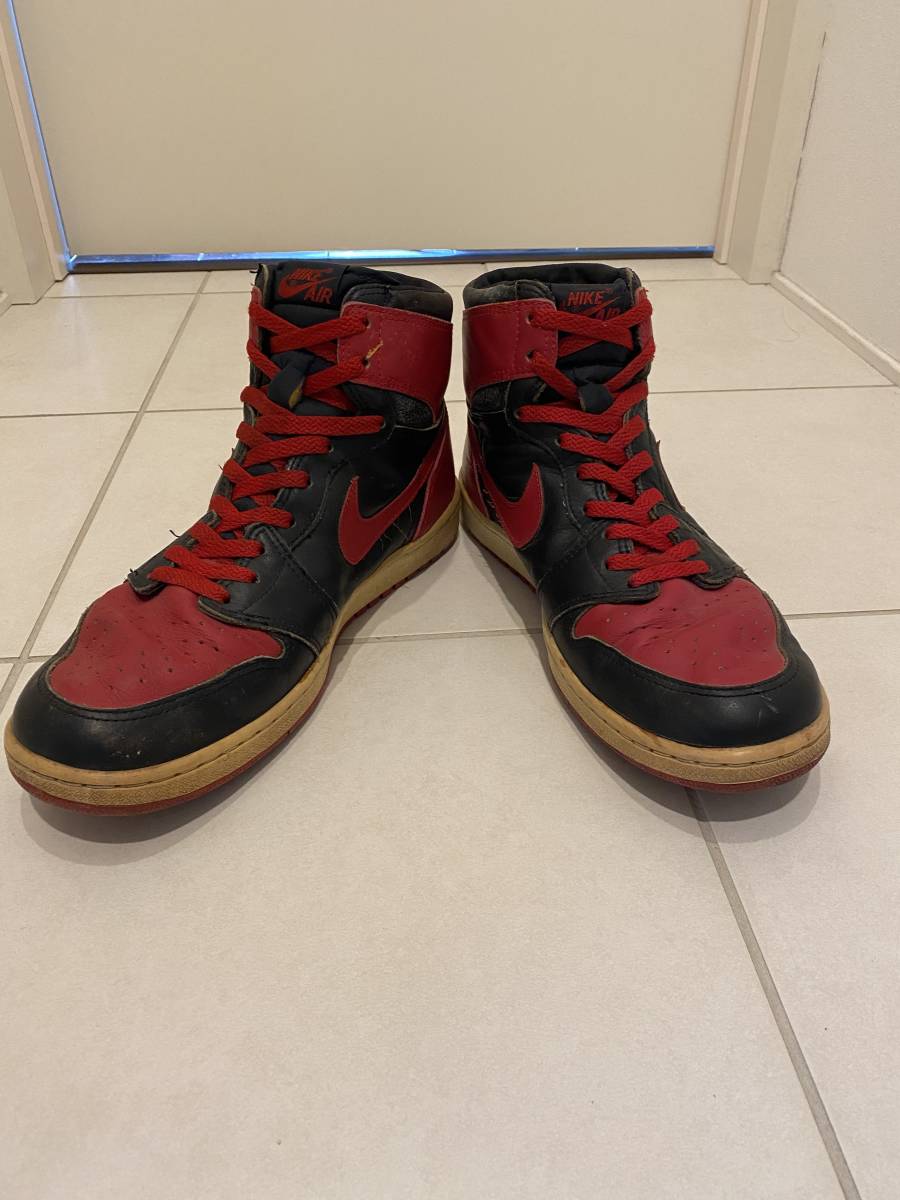 1985年製 NIKE AIR JORDAN1 オリジナル 赤黒 1985年製 ナイキ 1985年製 NIKE AIR JORDAN1 オリジナル 赤黒 1985年製 ナイキ