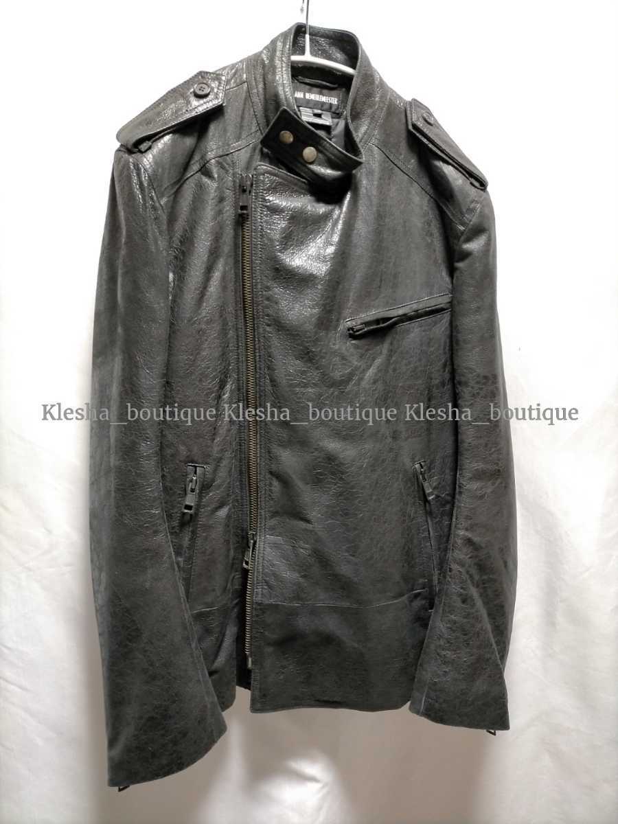 初期 Ann Demeulemeester アンドゥムルメステール クラックレザー