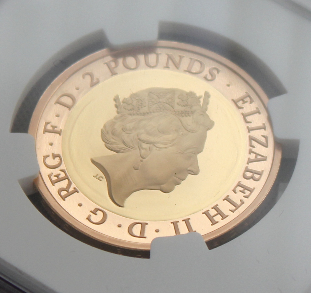 2020年 イギリス エリザベス2世 メイフラワー号出航400周年 2ポンド2色