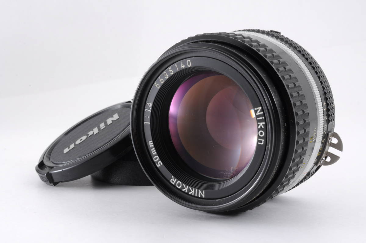 ニコン Nikon NIKKOR 50mm f1.4 Ai-s MF 一眼カメラレンズ 管L939 bpbd