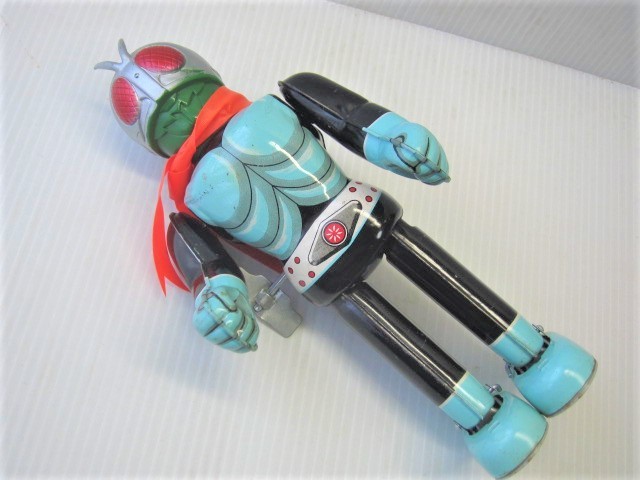 美品! エンゼル製 仮面ライダー1号 ブリキ ゼンマイ歩行 昭和40 美品! エンゼル製 仮面ライダー1号 ブリキ ゼンマイ歩行 昭和40