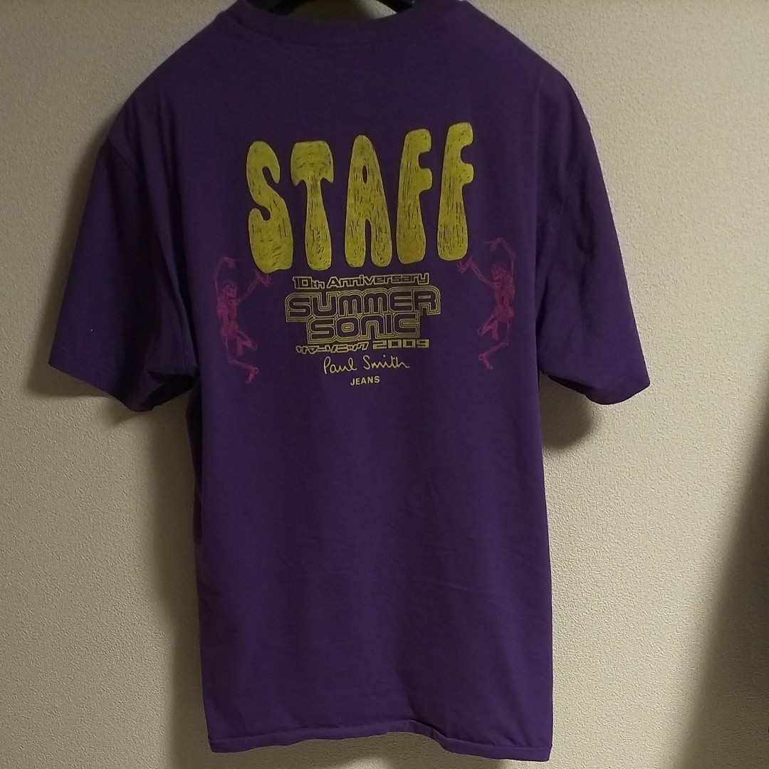 サマソニ関係者用スタッフTシャツ 紫 Tシャツ ポールスミス XL（172cmの体型でも可） ビンテージ