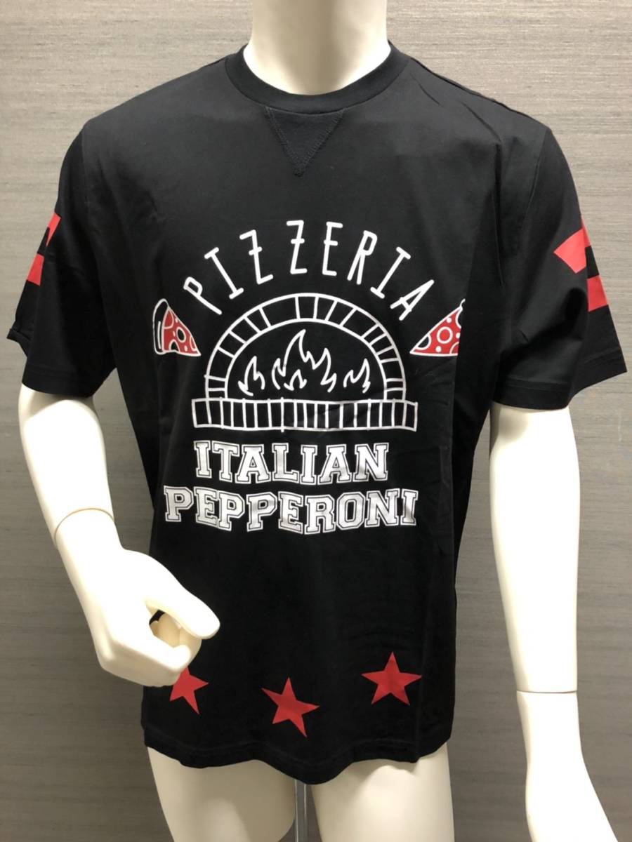 本物 新品 HYDROGEN PIZZERIA半袖Tシャツ 220610 黒 M_画像1