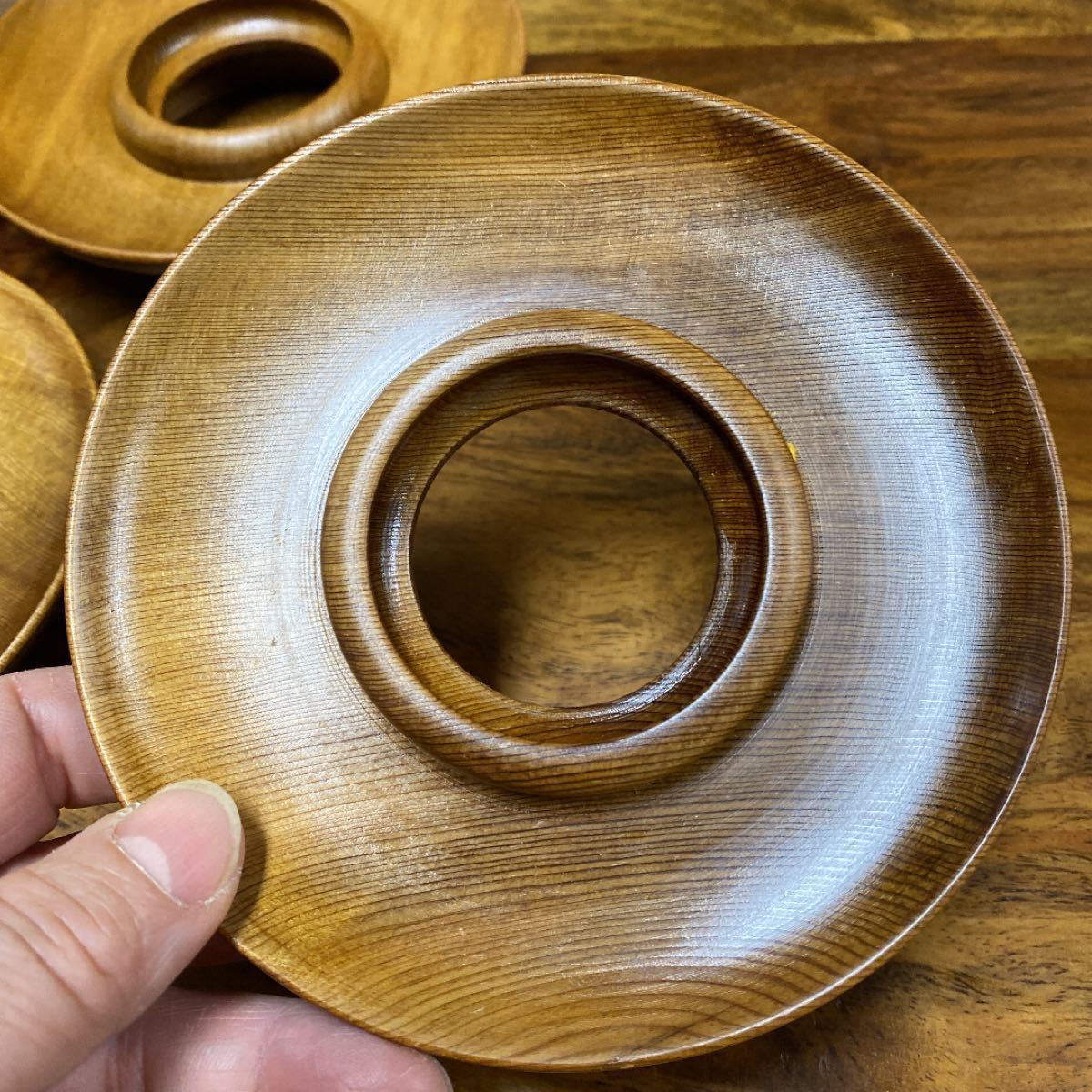 人気ブランド新作豊富 屋久杉 茶托 5枚組 角満作 貴重品 桐箱入り 未